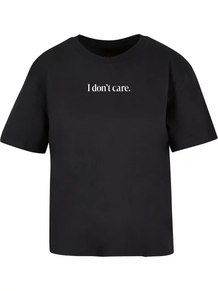 Miss Tee Tricou I Don´t Care negru alb