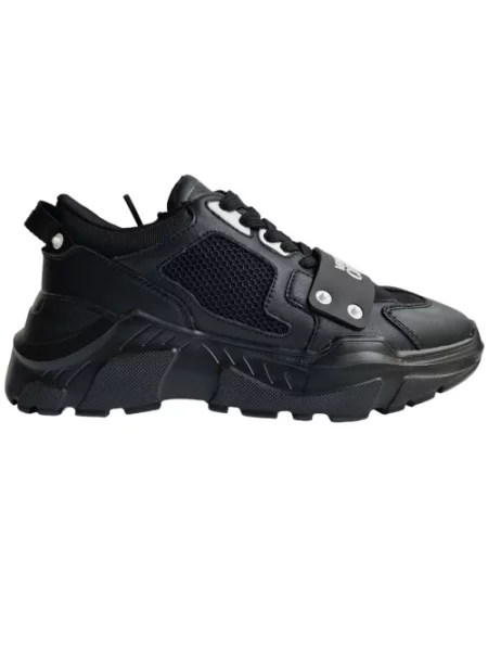 Sneakersy Versace Jeans Couture skórzane czarne