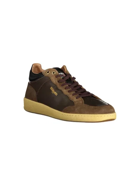 Wielobarwność sandały Blauer sznurowane skórzane brązowe