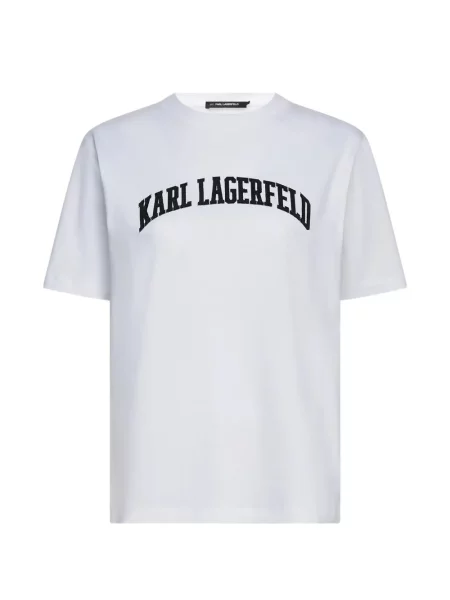Tricou Karl Lagerfeld cu autograf alb