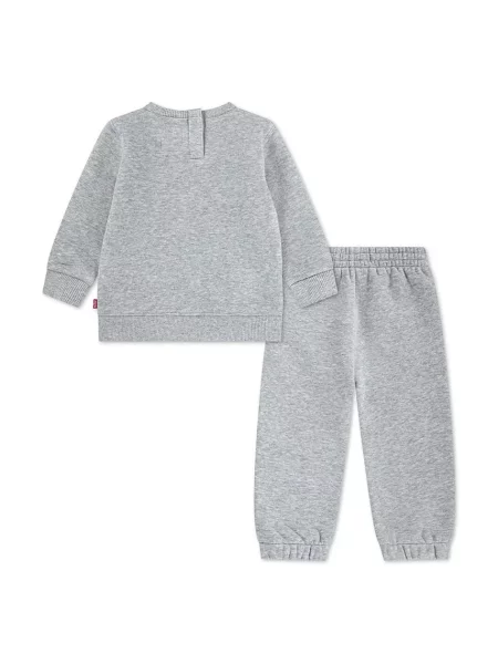 Levi's komplet trenirka za bebe s pamukom HOODIE & JOGGER SET siva