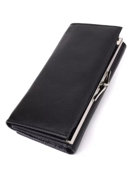 Кожаный кошелек St Leather Accessories черный