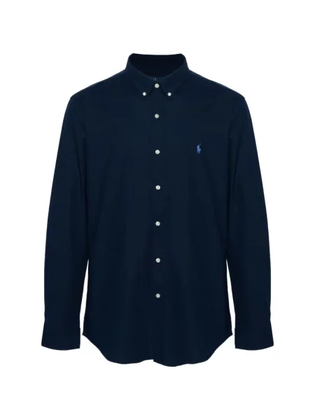 Cămașă Polo Ralph Lauren cu broderie cu decolteu rotund cu dungi negru