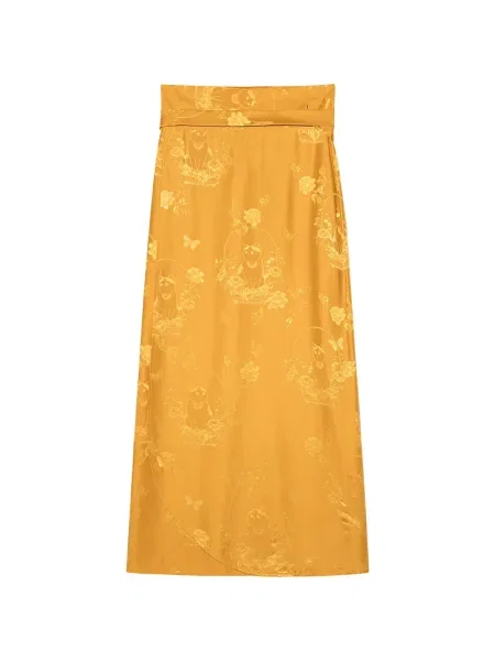 Fusta maxi Shanghai Tang din jacard plic