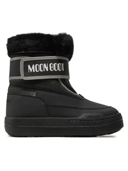 Moon Boot Śniegowce Junior Park Strap czarny