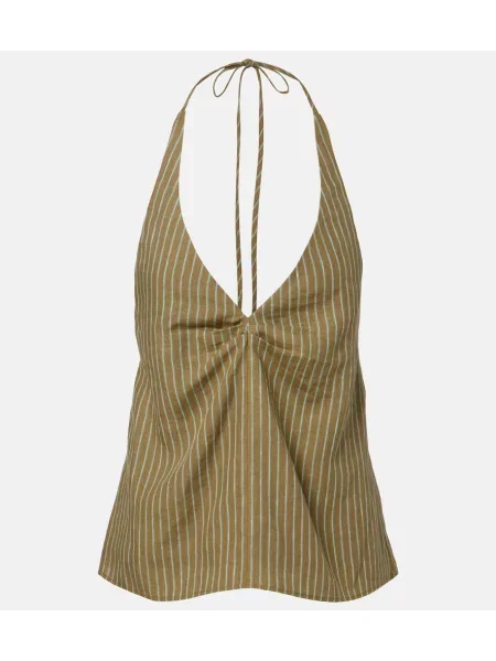 Top Staud de in cu gât halter verde