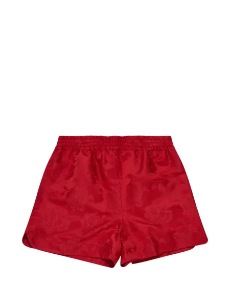 Virágos jacquard rövidnadrág Simone Rocha piros