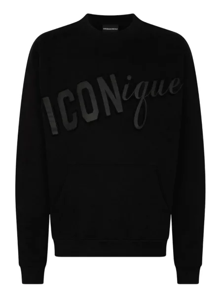 Hanorac Dsquared2 cu decolteu rotund negru