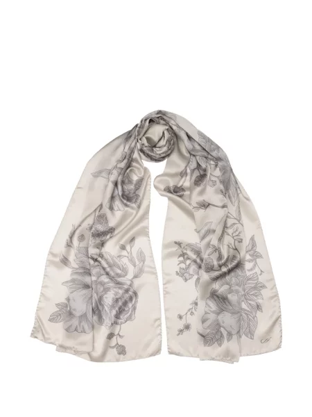 Fular Elizabetta cu model floral cu imagine