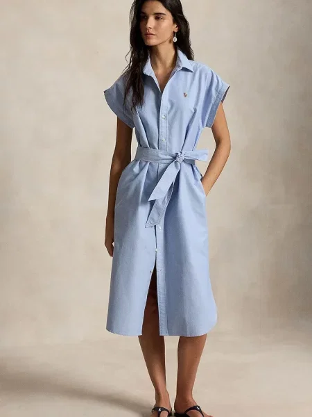 Polo Ralph Lauren sukienka koszulowa niebieska
