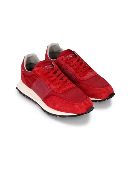 Buty do biegania Philippe Model zamszowe do biegania czerwone