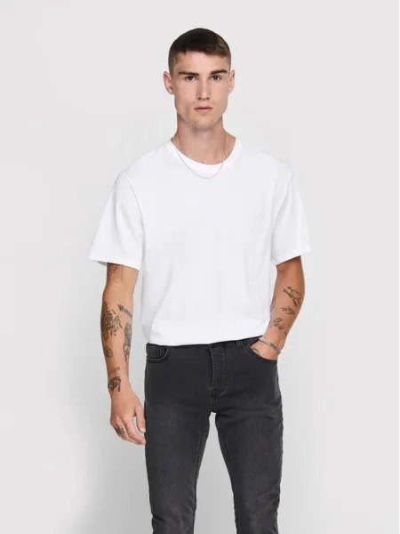 Only & Sons Tricou Matt alb