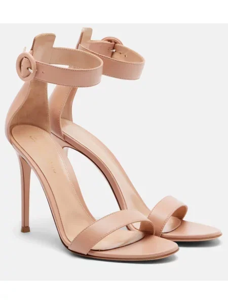 Sandale Gianvito Rossi din piele roz