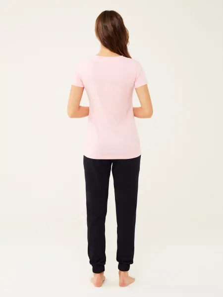 Футболка US Polo бавовна/модал рожевий