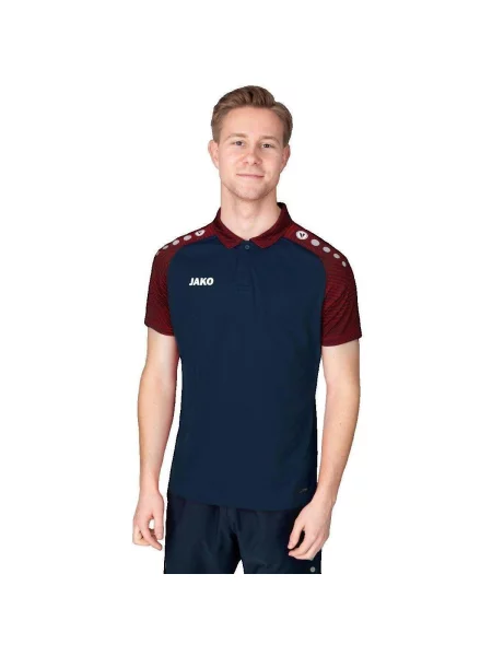 JAKO Tricou funcțional / roșu bordeaux / alb albastru