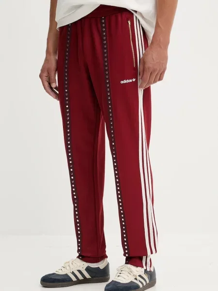 Adidas Originals spodnie dresowe bordowy