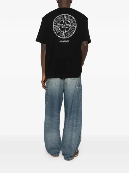 Μπλούζα Stone Island με σχέδιο μαύρο