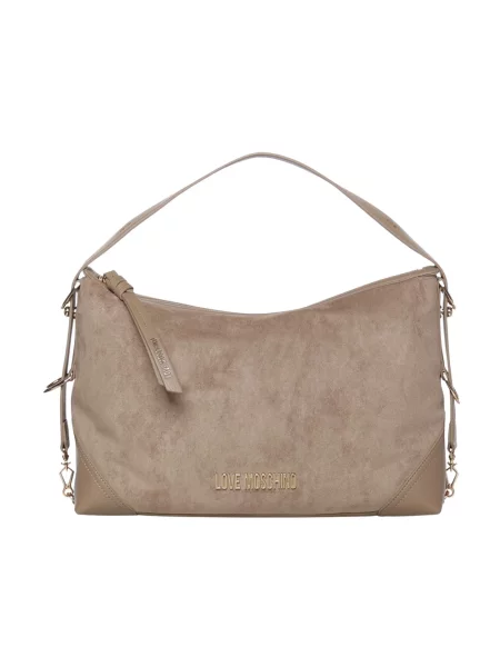 Torebka Love Moschino z logo beżowa