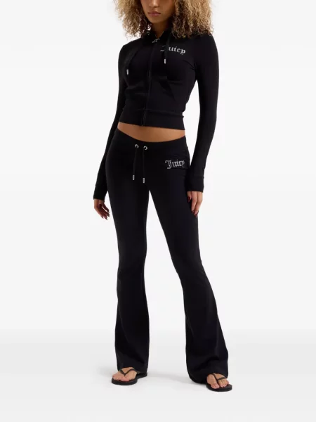 Pantaloni Juicy Couture alergare cu autograf negru