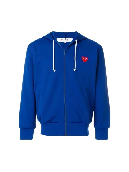 Bluza rozpinana Comme Des Garcons Play w serca niebieska
