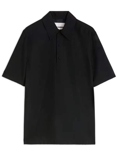 Polo Jil Sander de lână negru