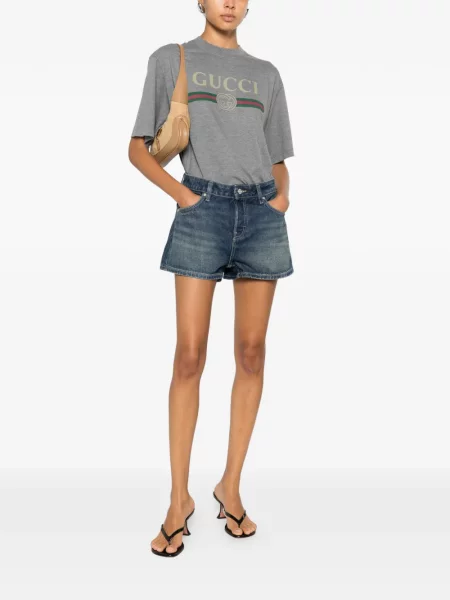Tricou Gucci cu dungi gri