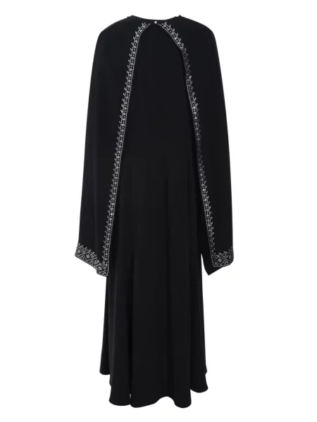 Rochie maxi Rabanne cu broderie lungă de costum negru