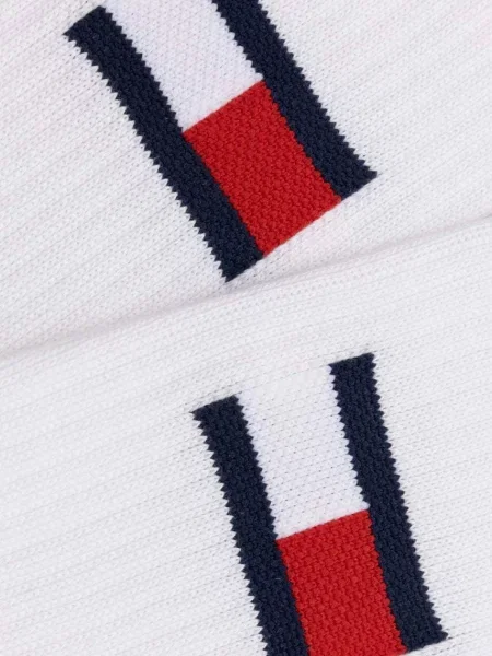 Skarpety z detalem z logo w zestawie 2 szt. Tommy Hilfiger białe