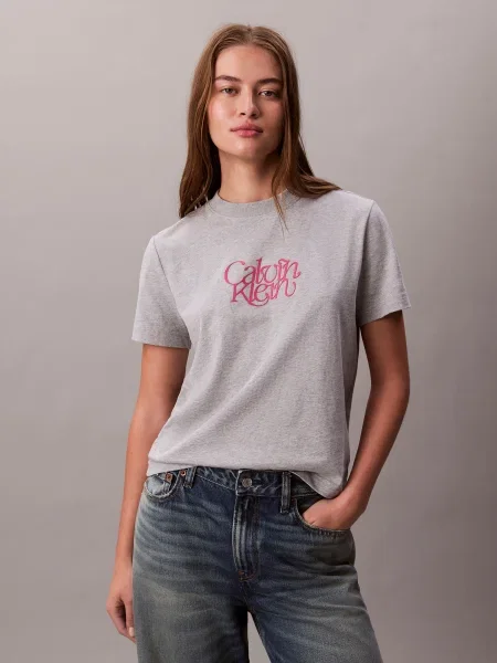Calvin Klein Jeans Tricou deschis / roz gri