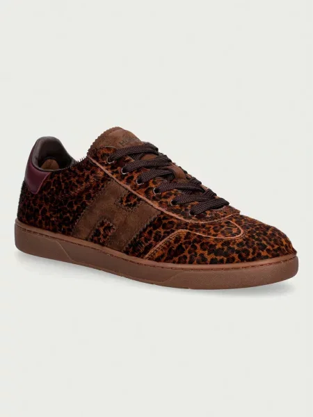 Hogan Cool Allacciato H sneakers dámske kožené hnedá