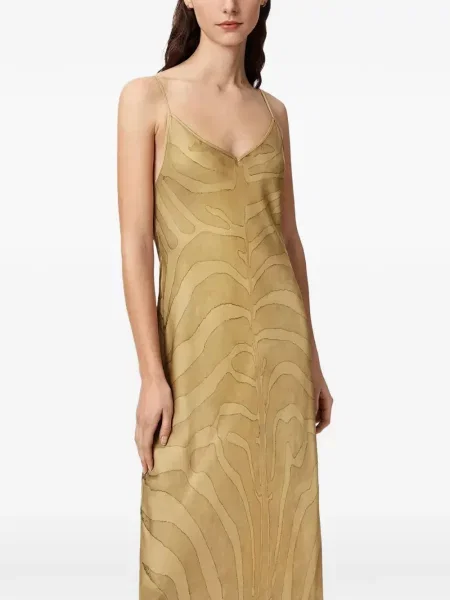 Rochie maxi Allsaints cu imagine cu model zebră