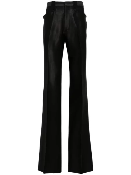 Pantaloni Maison Margiela cu model herringbone negru