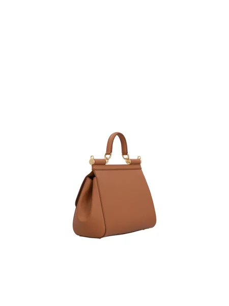 Torebka Dolce And Gabbana skórzana brązowa