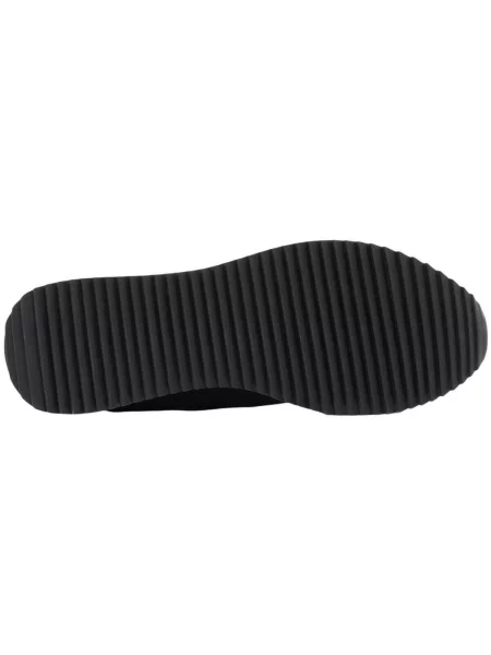 Sneakers | piele întoarsă negru