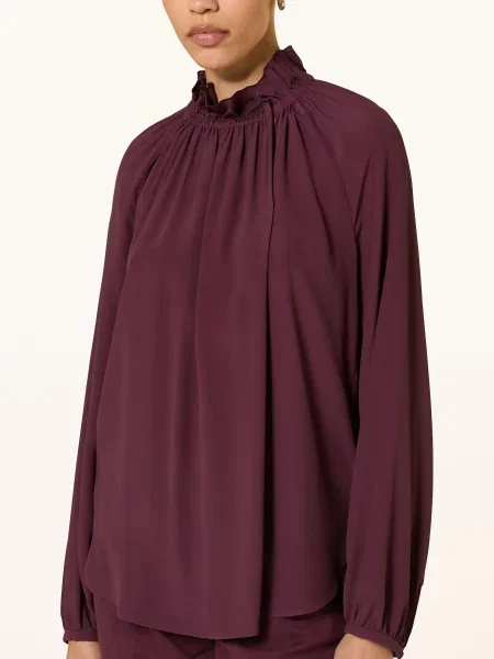 Luisa Cerano Bluzka Z Jedwabiem I Falbankami rot fioletowa