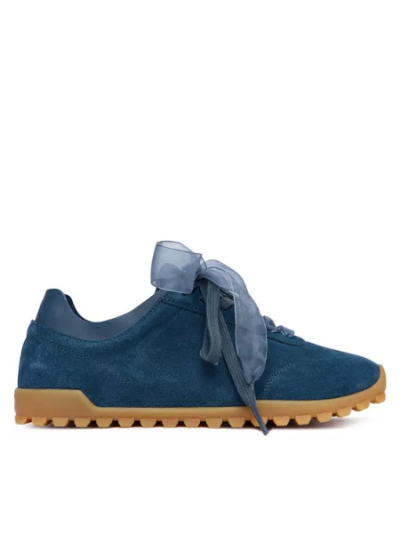 Calvin Klein Sneakersy Low Profile Run Mg Sue Db Laces granatowy