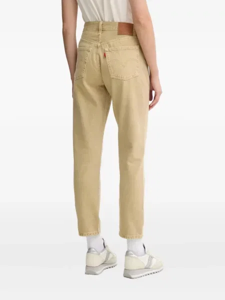 Proste jeansy Levi's 501 w paski ze stretchu dzwony niebieskie