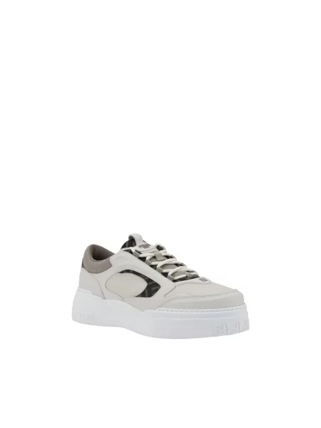 Sneakersy Fendi skórzane beżowe