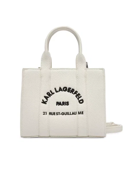 Karl Lagerfeld Rankinė Rue St-Guillaume juoda balta
