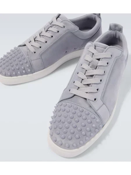 Semišové tenisky Christian Louboutin sivá
