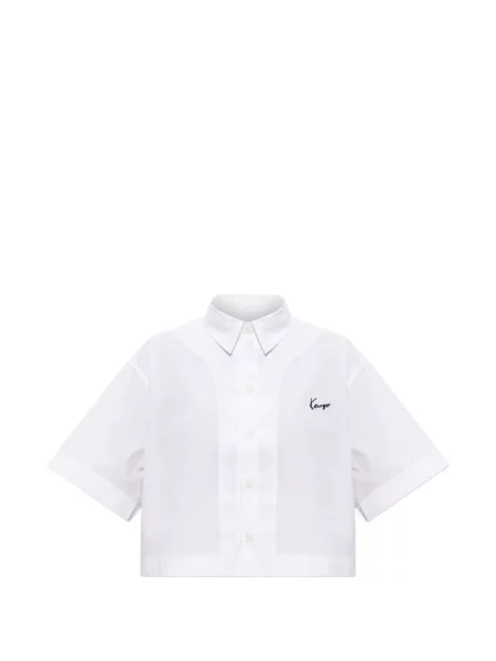 Decupat cămașă Kenzo cu broderie alb