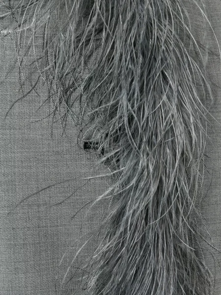 Palton de blană Prada gri