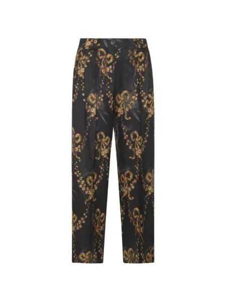 Pantaloni Pierre-louis Mascia cu model floral cu imagine negru