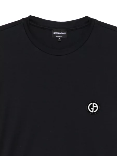 Rövid póló Giorgio Armani autogrammal kék