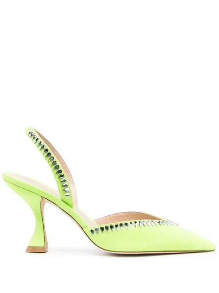 Pantofi cu toc Stuart Weitzman slingback verde