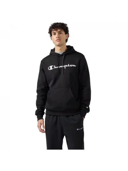 Bluza z kapturem treningowa Champion Hooded Sweatshirt czarna biała
