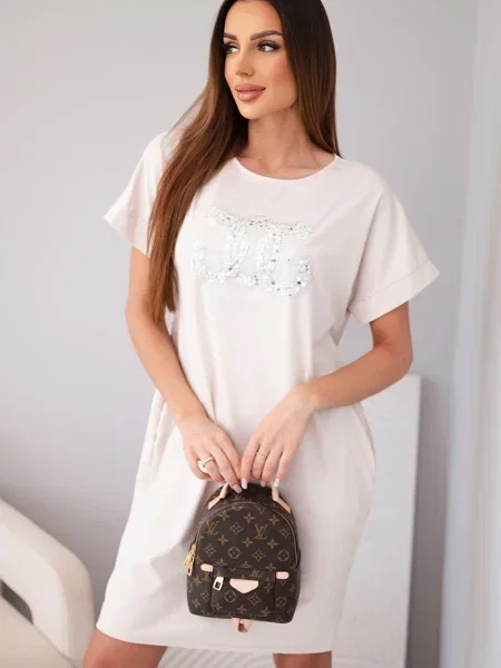 Rochie mini Kesi Włoski cu mâneci scurte