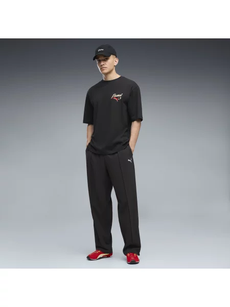 PUMA MÄ™skie spodnie Essentials Stretch Stacked o swobodnym kroju OdzieÅ¼ S czarny