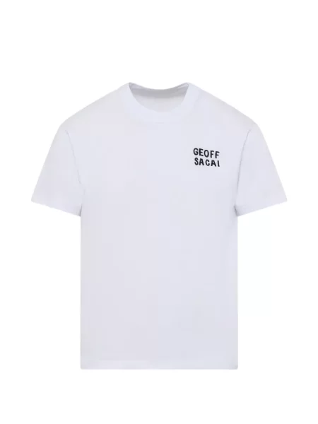 Tricou Sacai cu broderie alb
