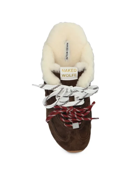 Sneakerși Naked Wolfe din piele de căprioară maro